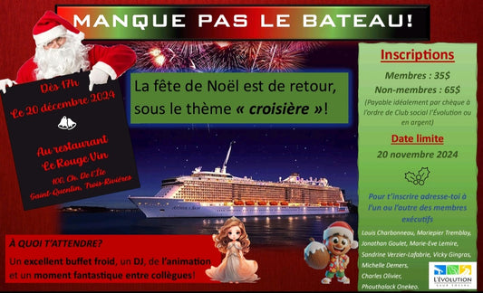Inscription party Noël DGMCQ 69$